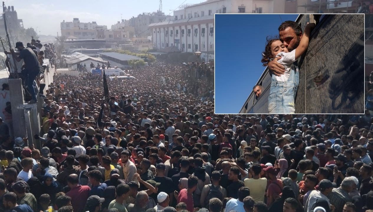 gazzede ateskesfilistinli rehineleri on binler karsiladi nAfKqYPO.jpg